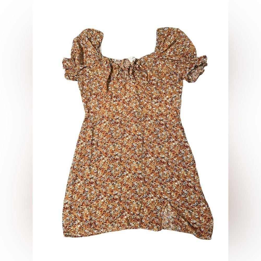 Shein Yellow Floral Summer Dress Size Medium